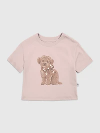 Toddler Doggie Bow Graphic T-Shirt