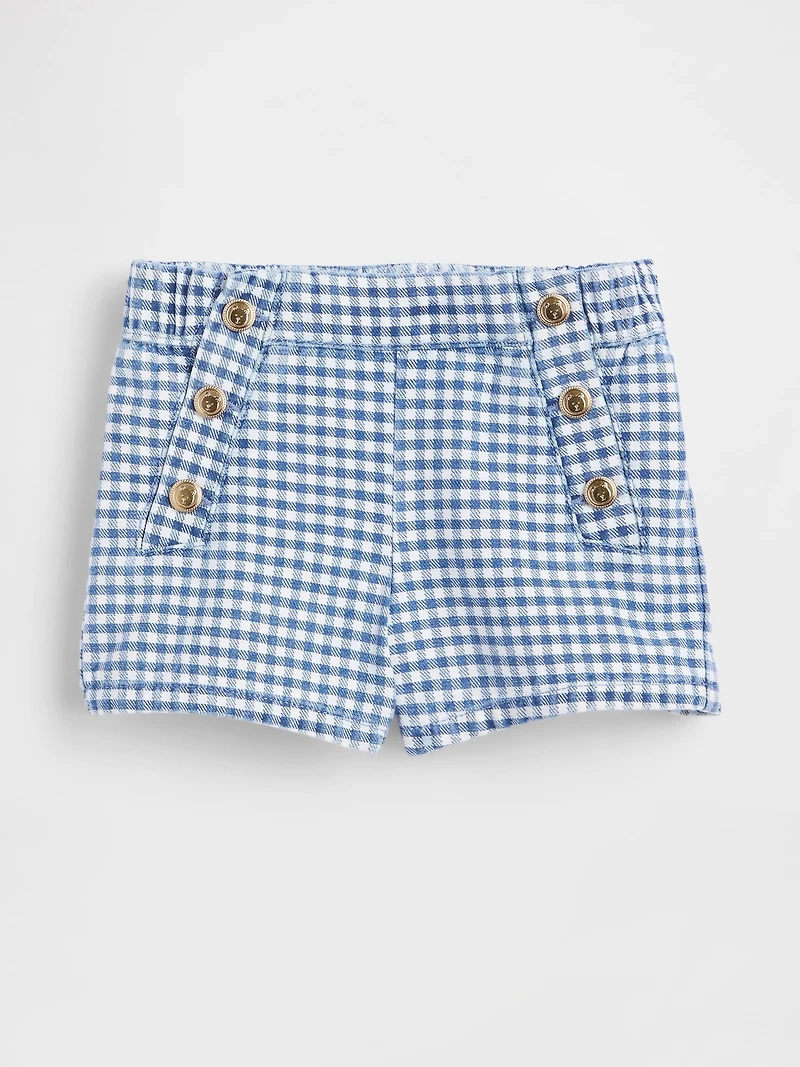 Baby & Toddler Sailor Gingham Denim Pull-On Shorts