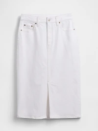 Denim Midi Pencil Skirt