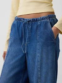 Mid Rise UltraSoft Easy Seamed Baggy Jeans