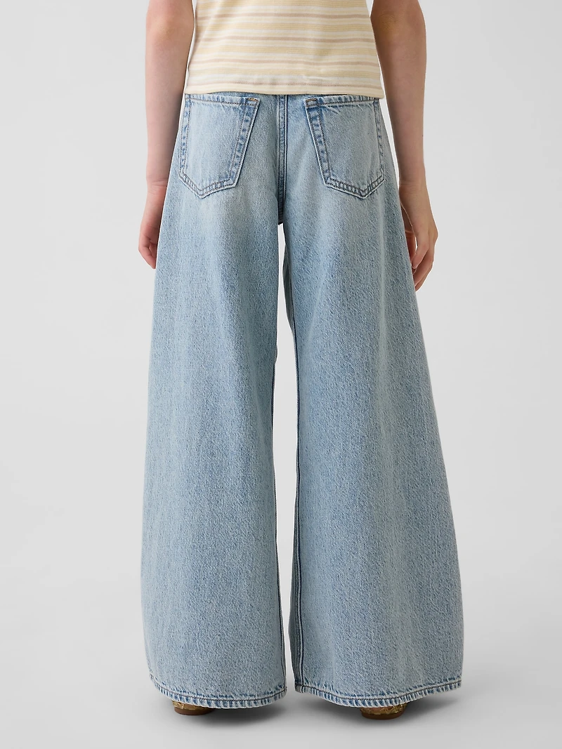 Kids Low Rise Stride Wide-Leg Baggy Jeans