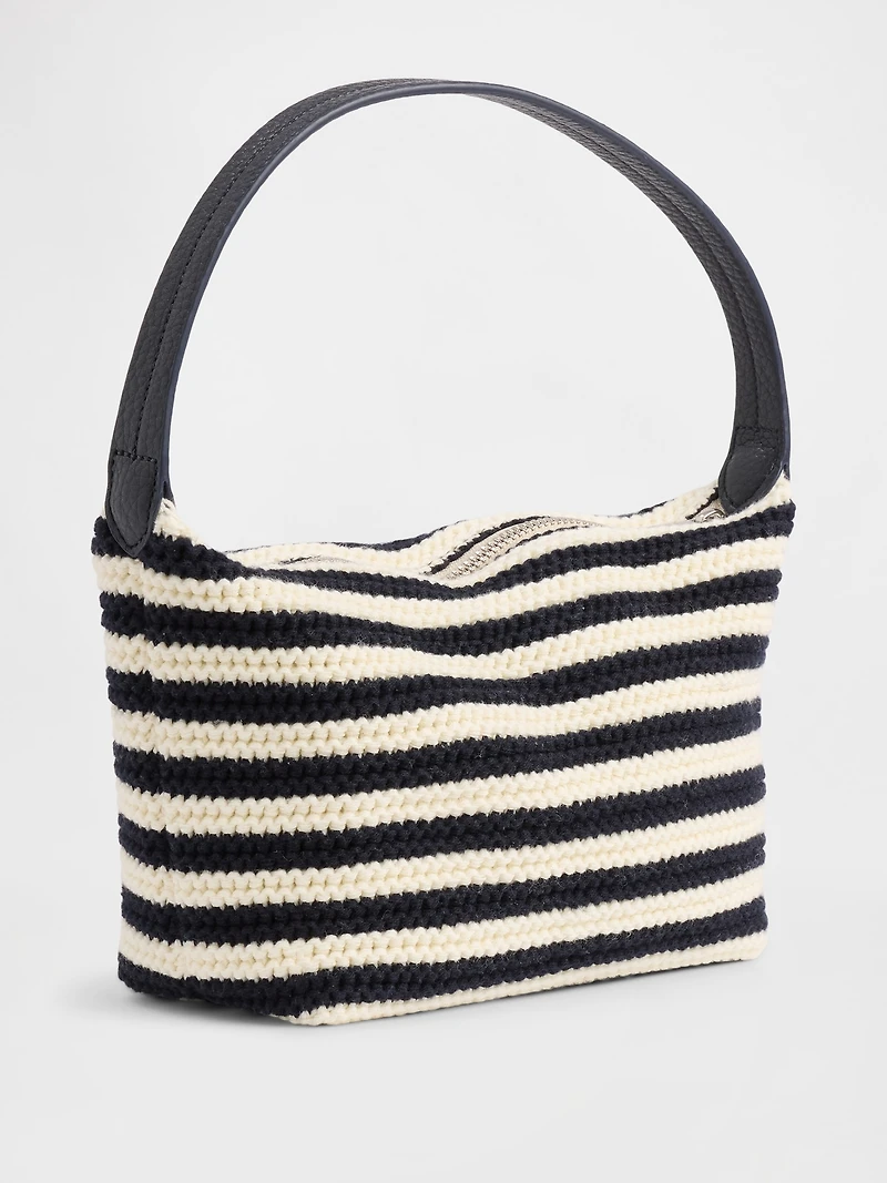 Crochet Stripe Mini Bag