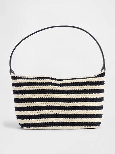 Crochet Stripe Mini Bag