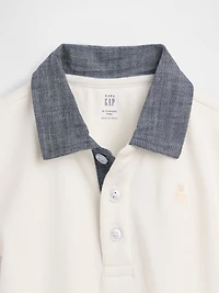 Baby Pique Polo Shorty One-Piece