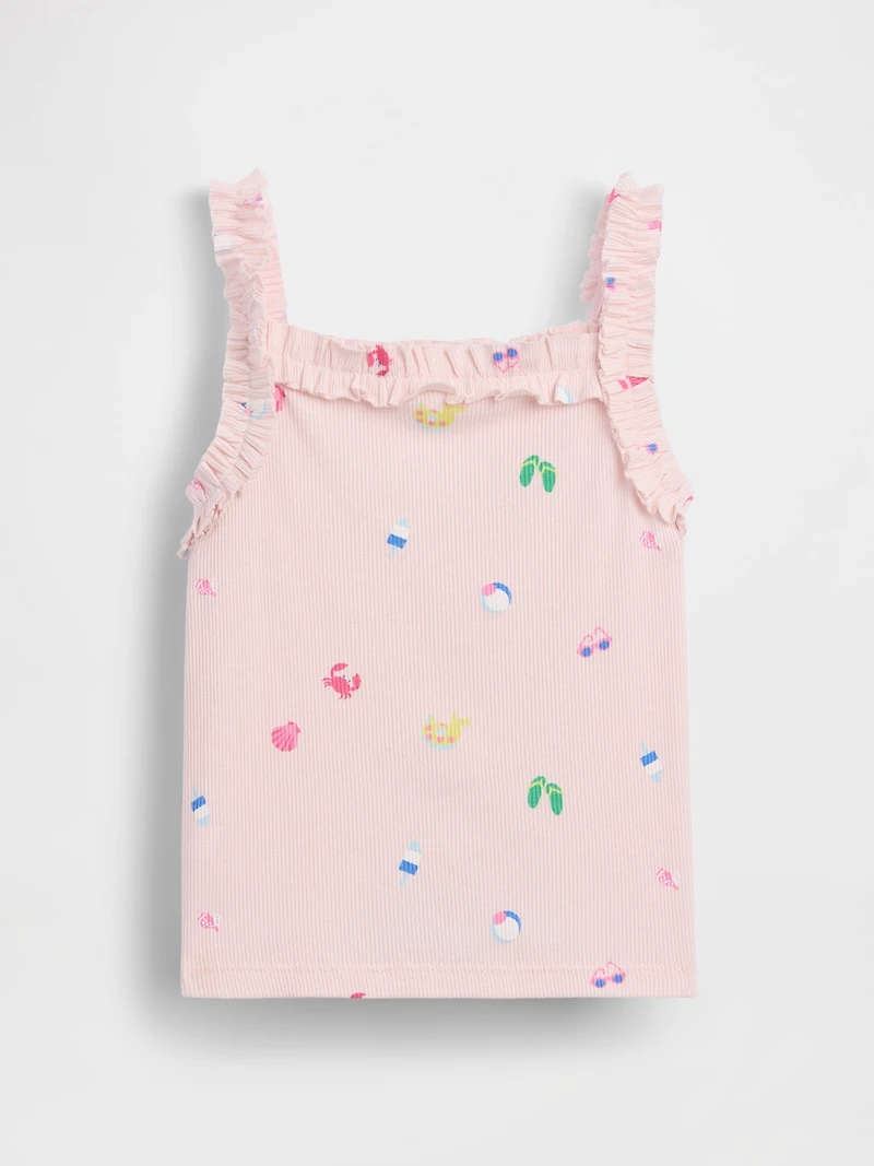 Baby & Toddler Rib Ruffle Apron Tank Top