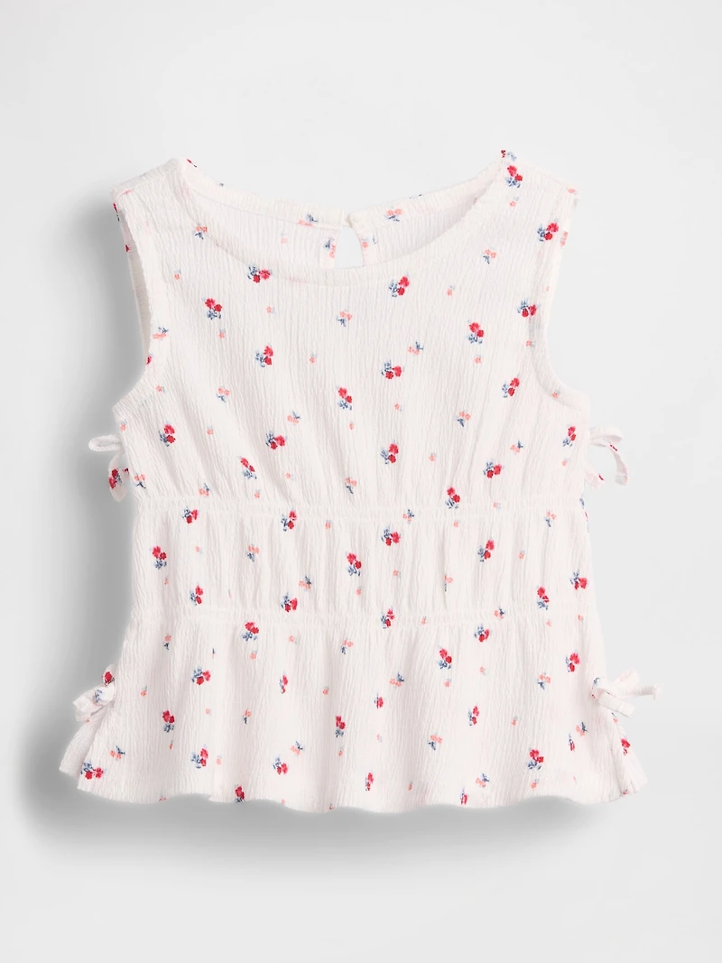 Baby & Toddler Crinkle Knit Bow Top
