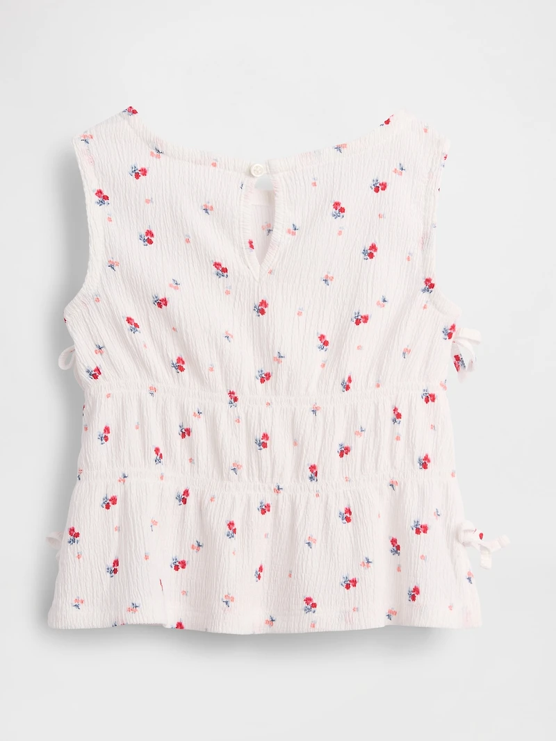 Baby & Toddler Crinkle Knit Bow Top