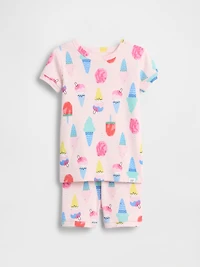 Baby & Toddler Organic Brushed Cotton Ice Cream PJ Short Set