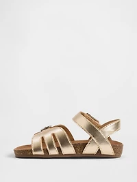 Toddler Metallic Strap Sandals