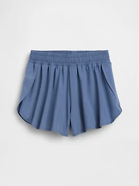 Kids Quick-Dry Butterfly-Hem Run Shorts