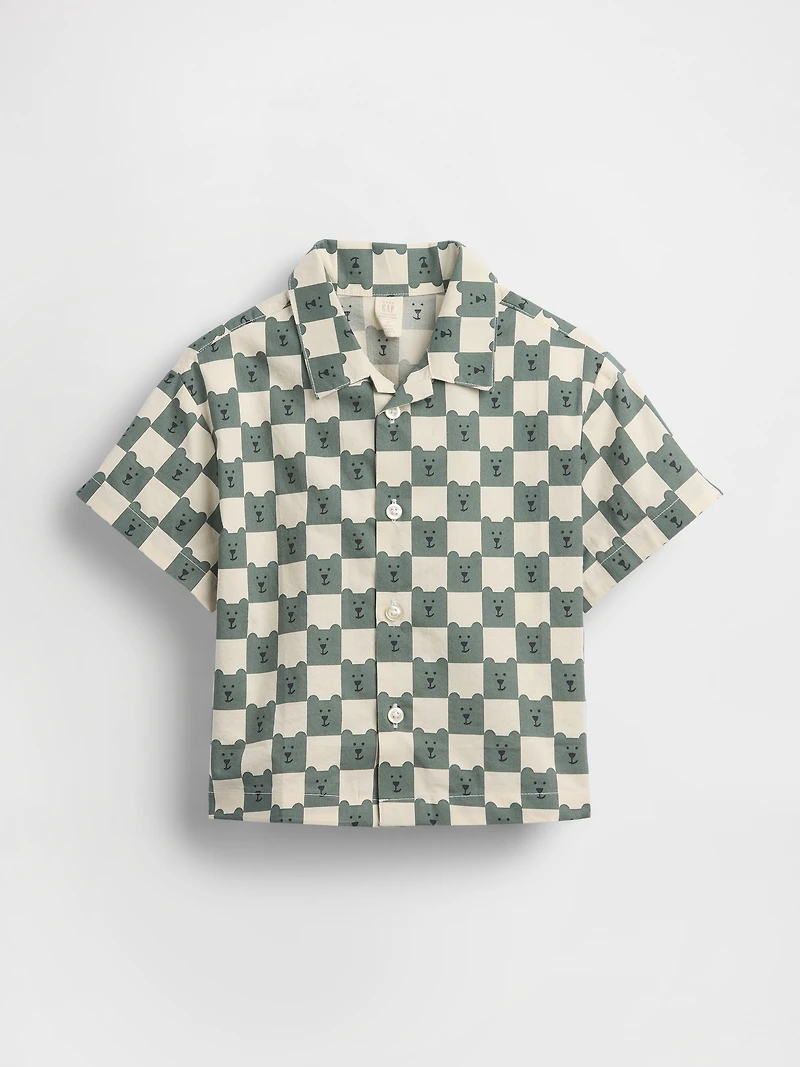 Baby & Toddler Organic Cotton Poplin Print Shirt