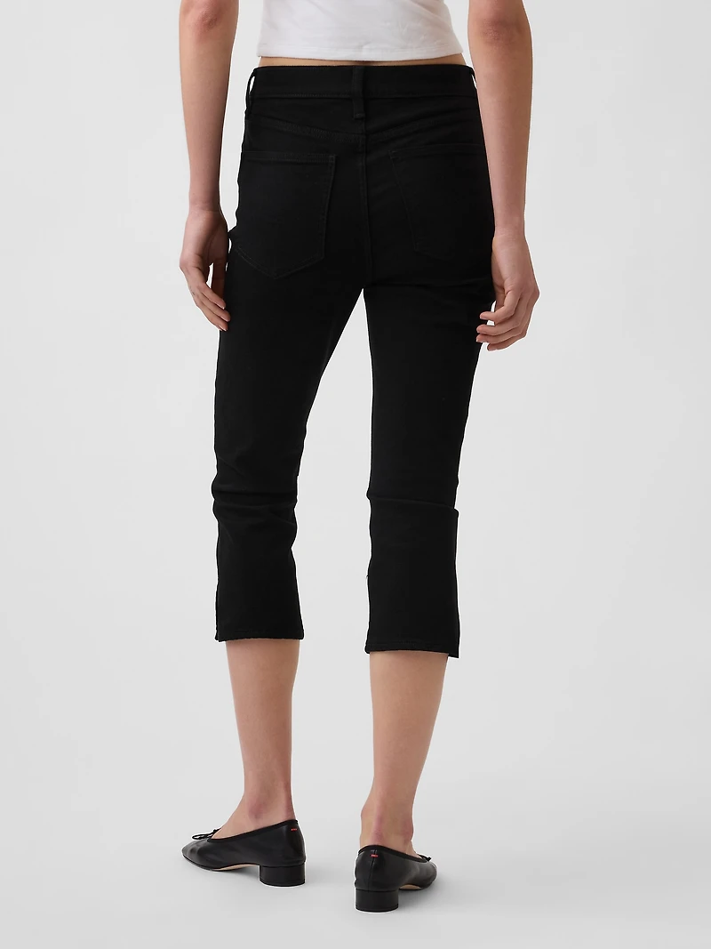 High Rise Cropped Capri Jeans