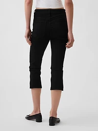 High Rise Cropped Capri Jeans