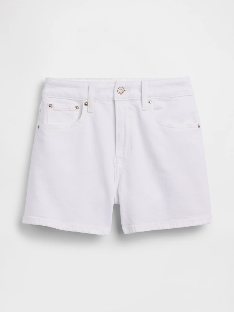 3.5" High Rise Relaxed Straight Denim Shorts