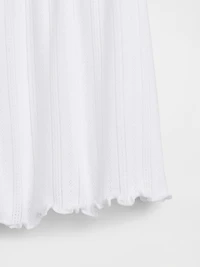 Pointelle Lettuce-Hem PJ Shorts
