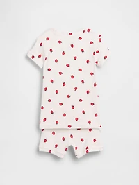 Baby & Toddler Organic Brushed Cotton Strawberry PJ Short Set
