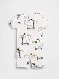 Baby & Toddler Organic Brushed Cotton Scooter Seagull PJ Short Set