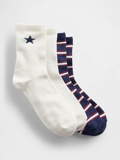 Kids Star Crew Socks (2-Pack)