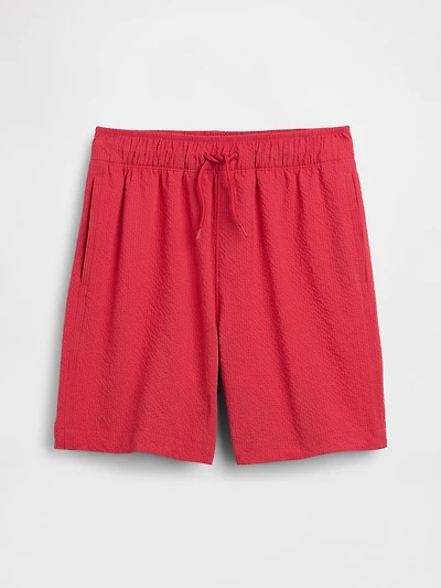 Kids 5" Seersucker Swim Trunks