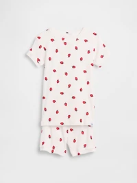 Baby & Toddler Organic Brushed Cotton Strawberry PJ Short Set