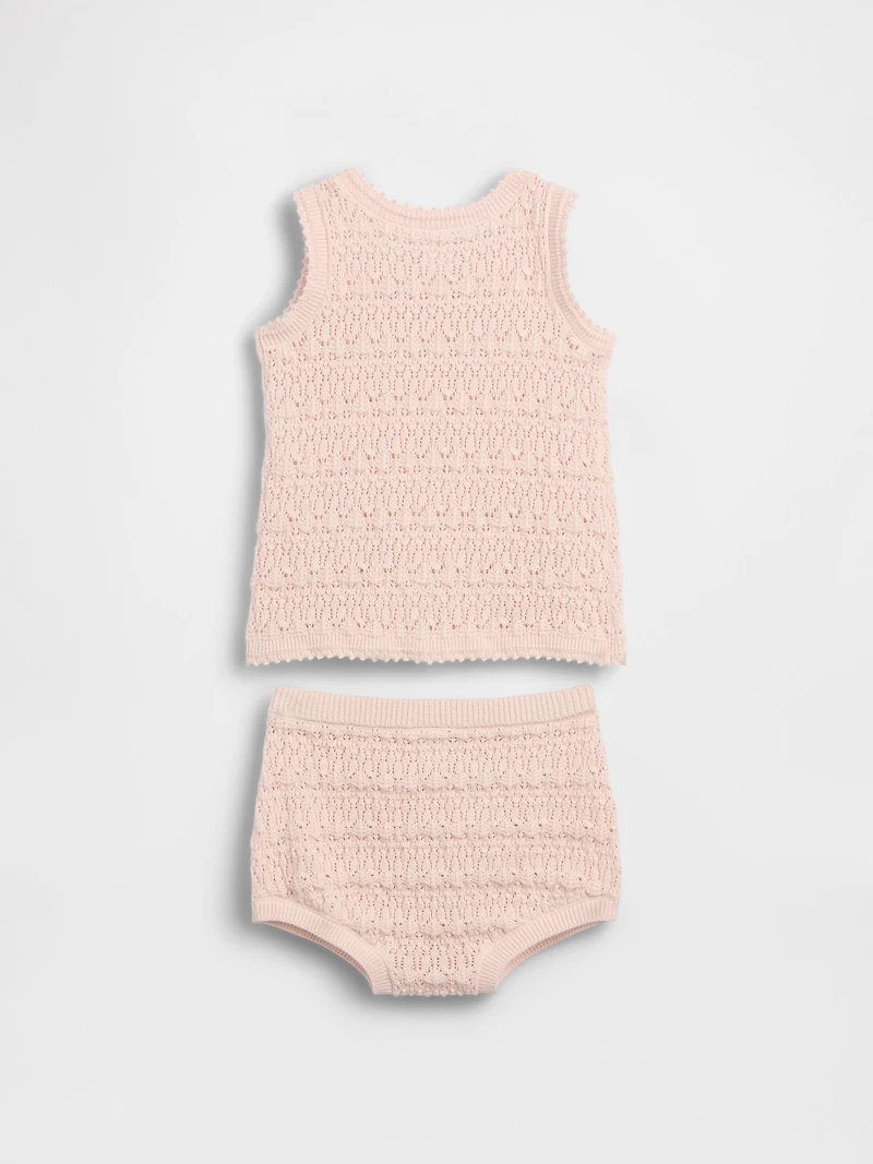 Baby Crochet Tank Outfit Set
