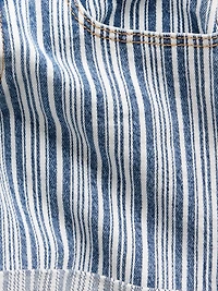 Kids Denim Stripe Midi Shorts