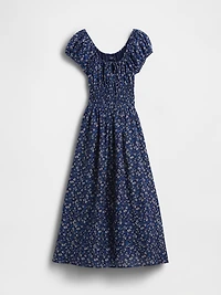 Voile Smocked Waist Maxi Dress