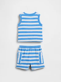 Baby Towel Terry Stripe Outfit Set