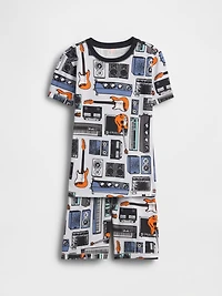Kids Organic Brushed Cotton Music PJ Short Set