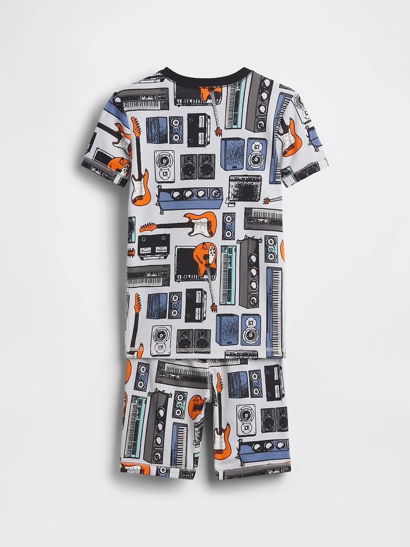 Kids Organic Brushed Cotton Music PJ Short Set