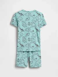 Kids Organic Brushed Cotton Pirate Map PJ Short Set
