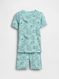 Kids Organic Brushed Cotton Pirate Map PJ Short Set