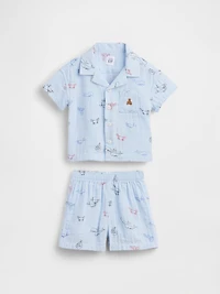 Baby Cotton Gauze Cabana Outfit Set