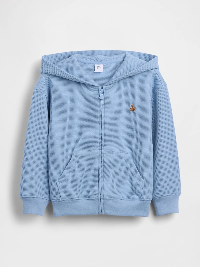Baby & Toddler Waffle Zip Hoodie