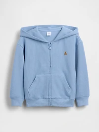 Baby & Toddler Waffle Zip Hoodie