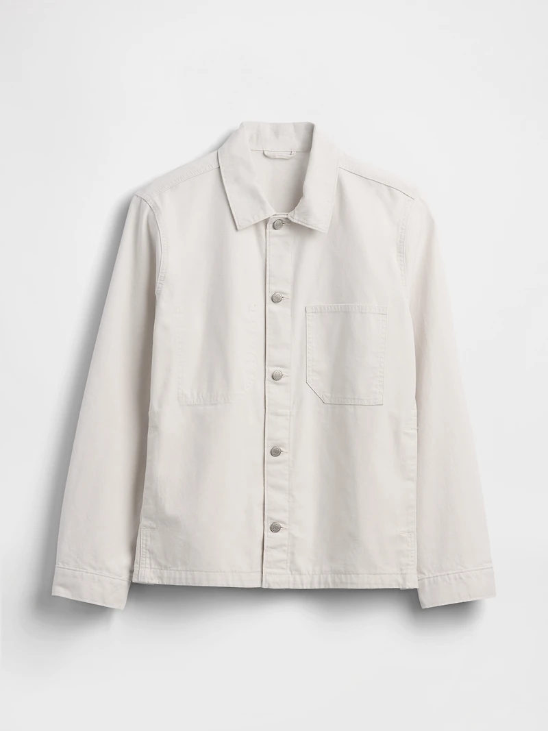 Canvas Relaxed Shirt Jacket