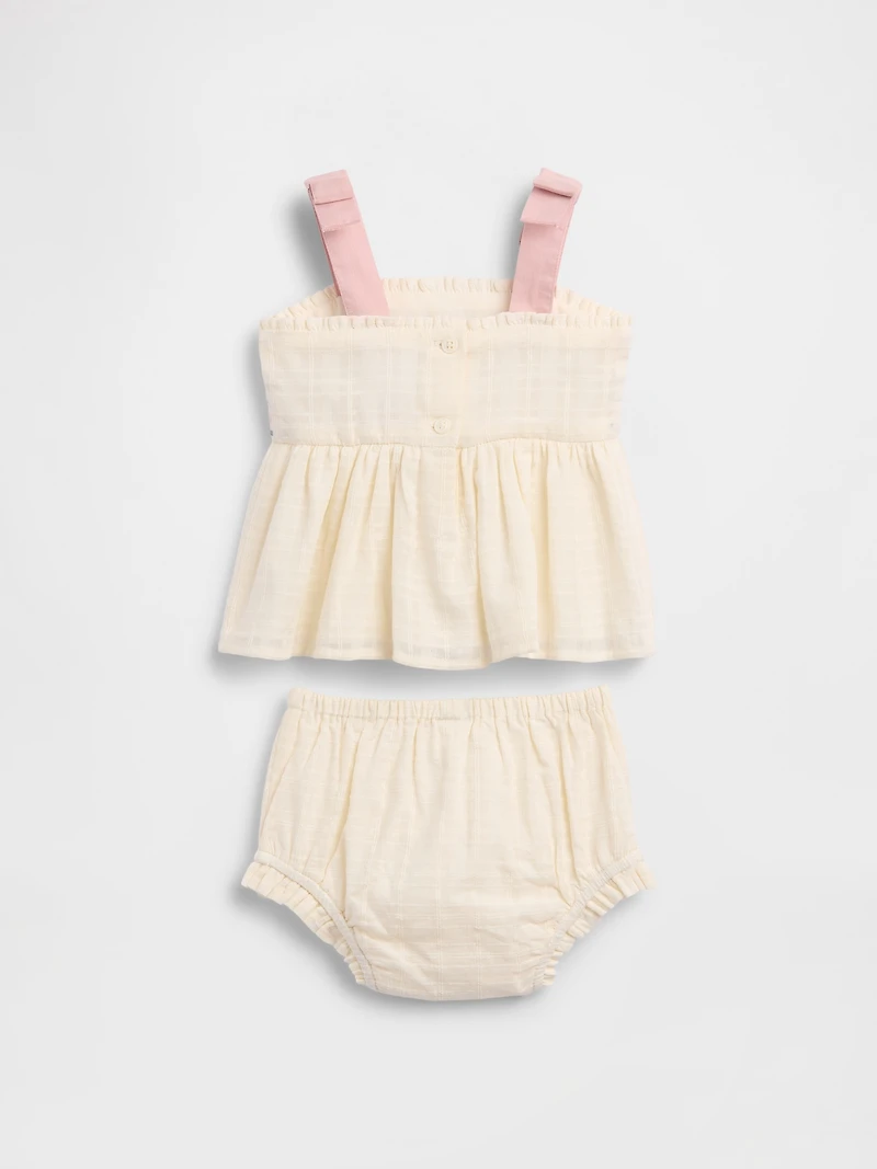 Baby Embroidered Tank Outfit Set