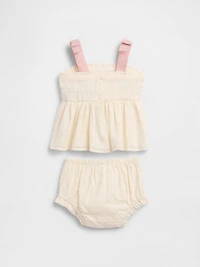 Baby Embroidered Tank Outfit Set