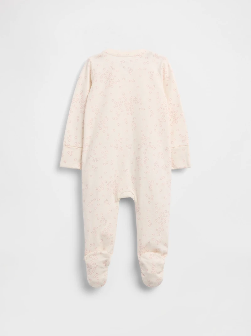 Baby Organic Cotton Floral Footed One-Piece