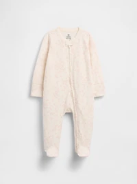 Baby Organic Cotton Floral Footed One-Piece