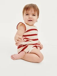 Baby Crochet Stripe Outfit Set