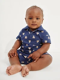 Baby Brannan Bear Pique Polo Outfit Set