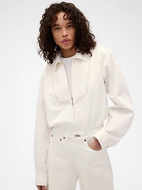 Gap × Victoria Beckham Denim Zip Shirt