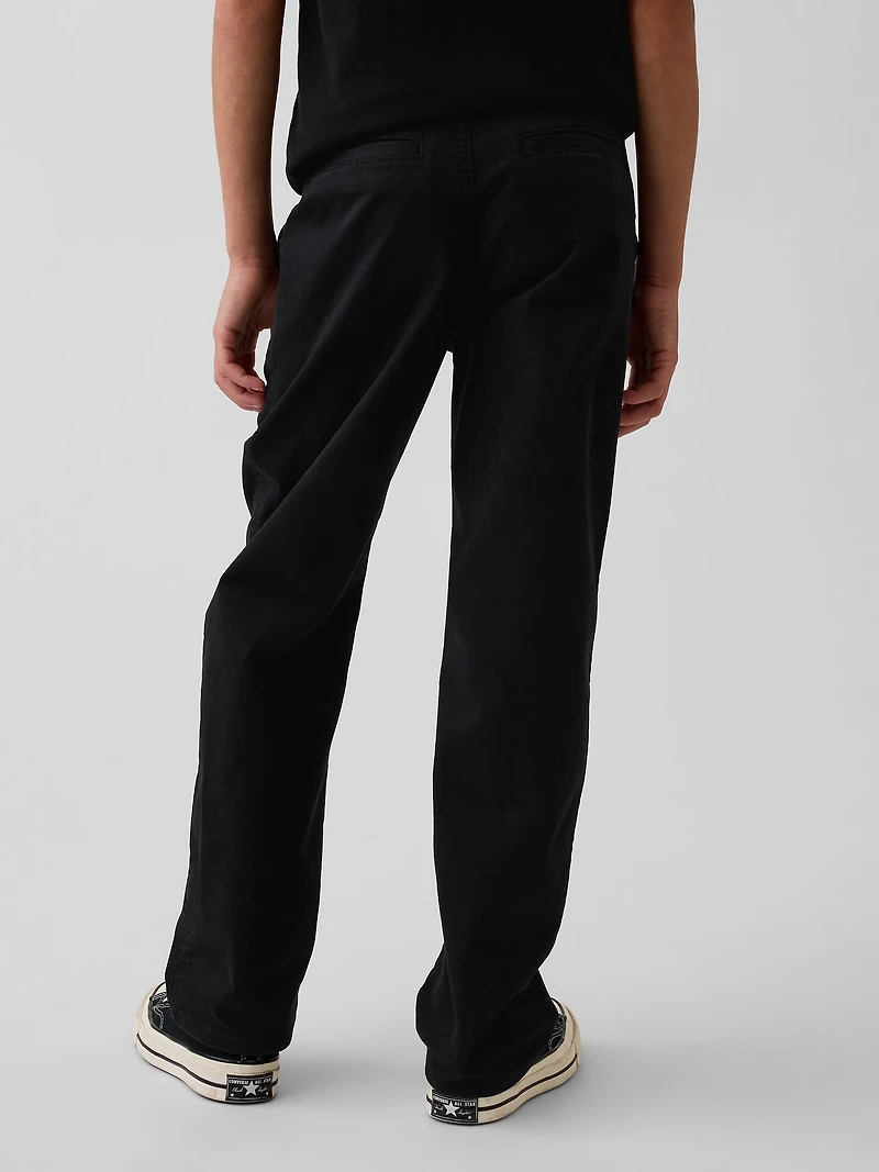 Kids Modern Uniform Relaxed Straight Khakis