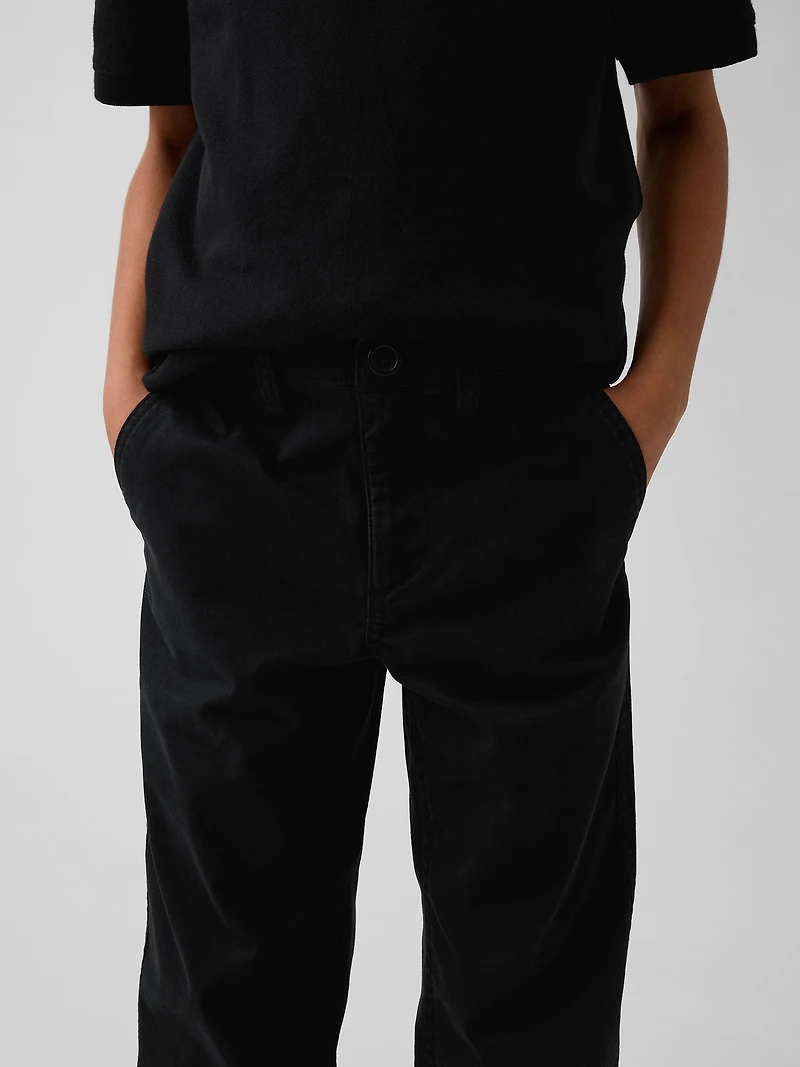 Kids Modern Uniform Relaxed Straight Khakis
