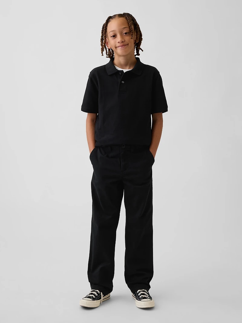 Kids Modern Uniform Relaxed Straight Khakis