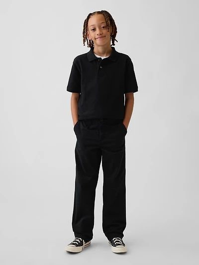 Kids Modern Uniform Relaxed Straight Khakis