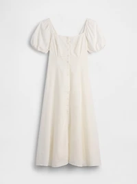 Linen-Blend Empire Waist Maxi Dress