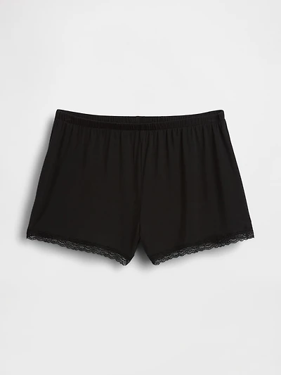 Softest Modal Lace-Trim PJ Shorts