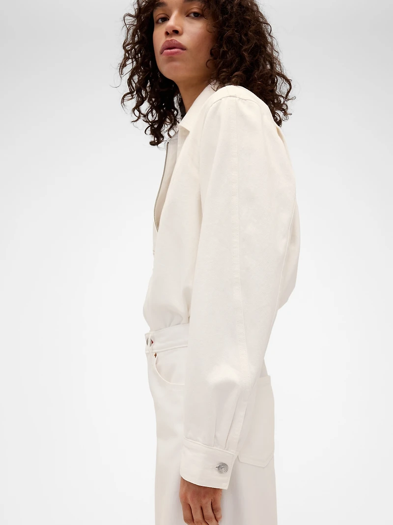 Gap × Victoria Beckham Denim Zip Shirt